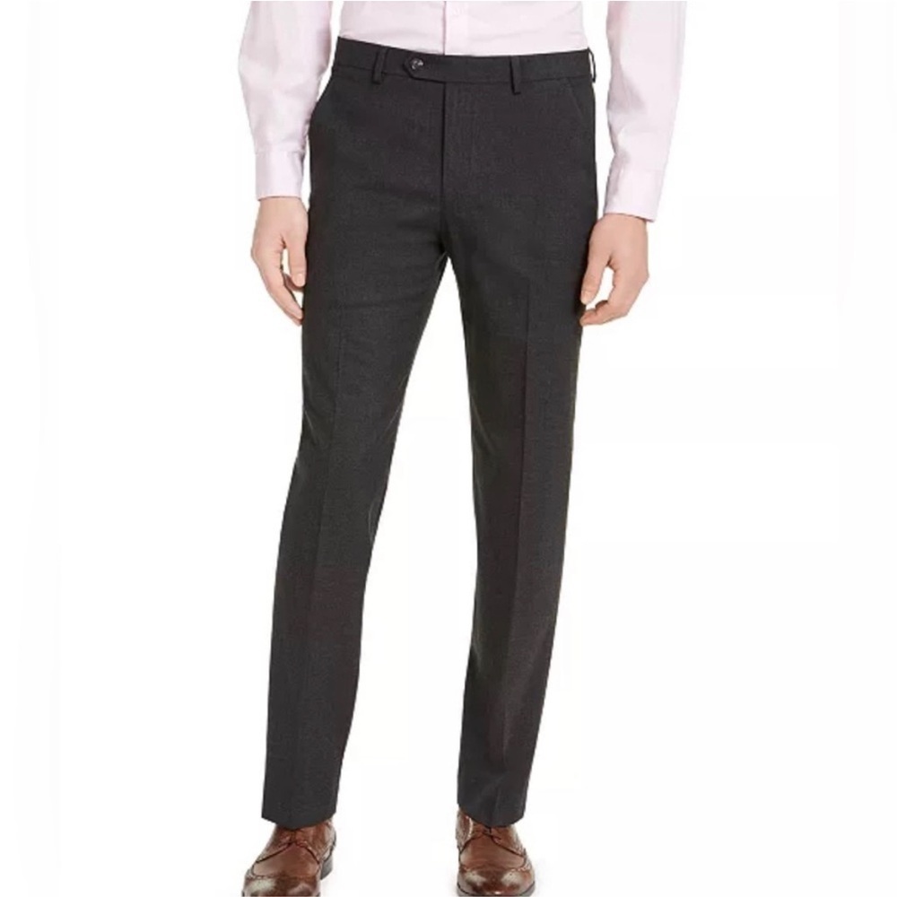 Alfani Men's Slim Fit Stretch Suit Dress Pants in Charcoal 32Wx34L - NWT